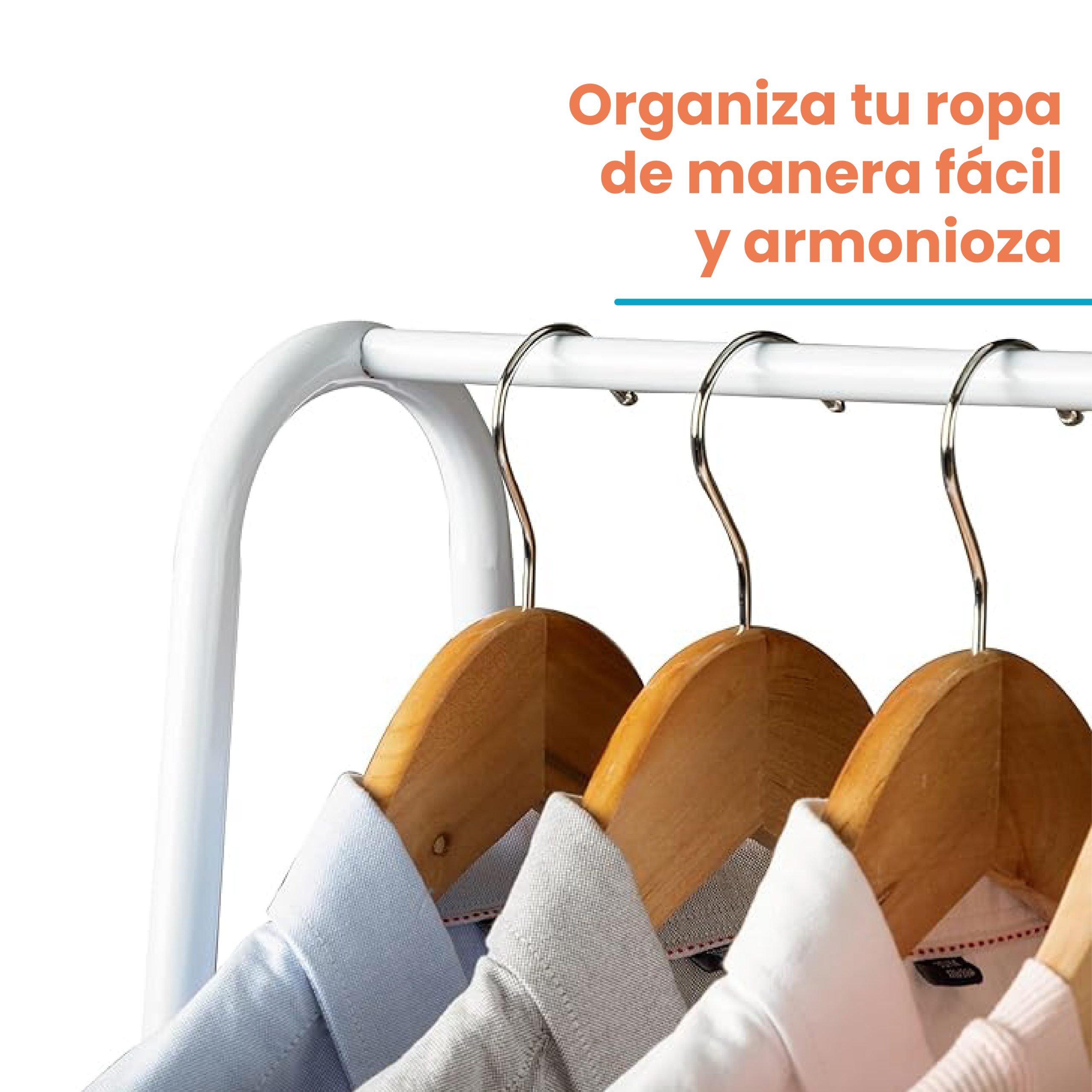 Rack Organizador de Ropa Armable 080Y Blanco - Imagen 7