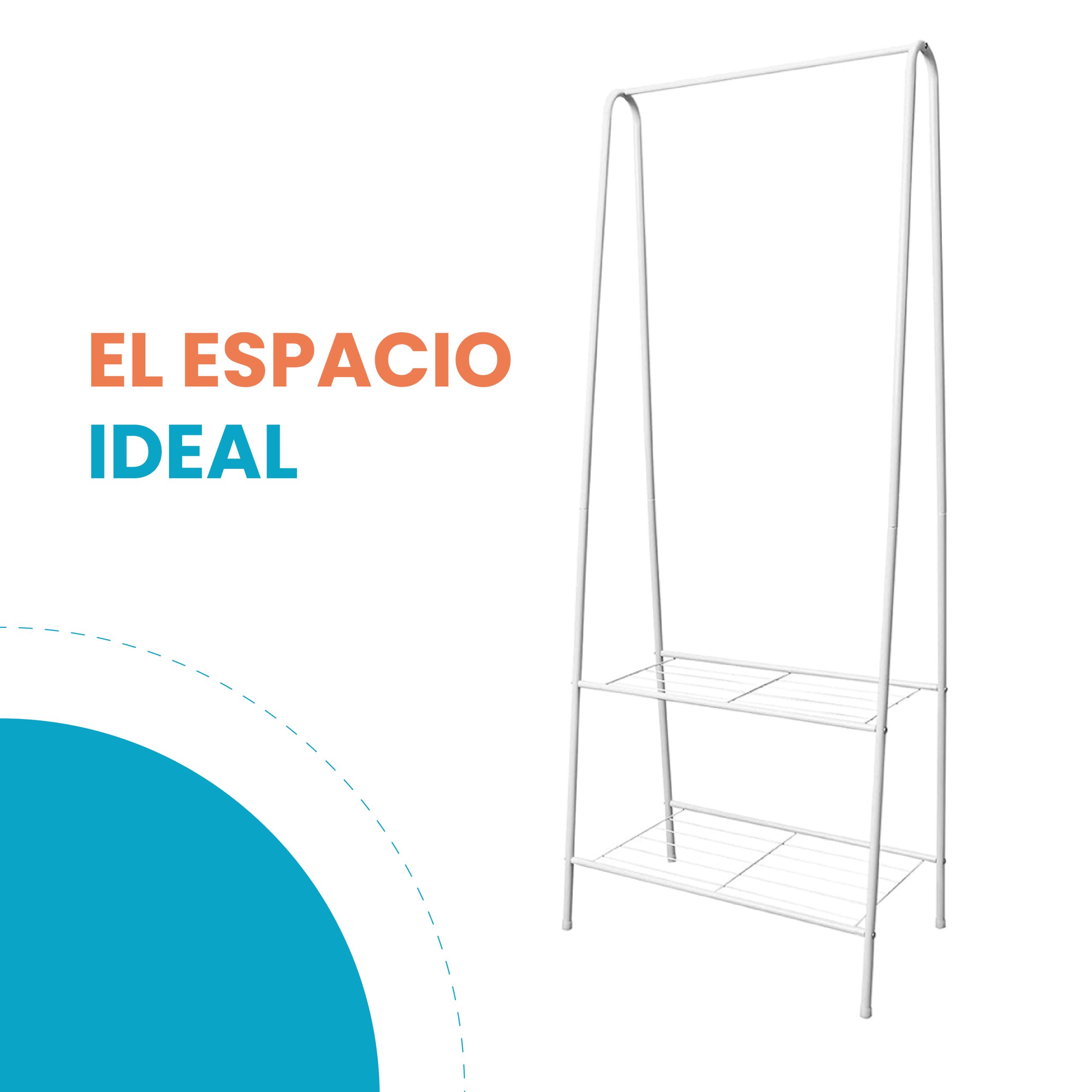 Rack Organizador de Ropa Armable 080Y Blanco - Imagen 8