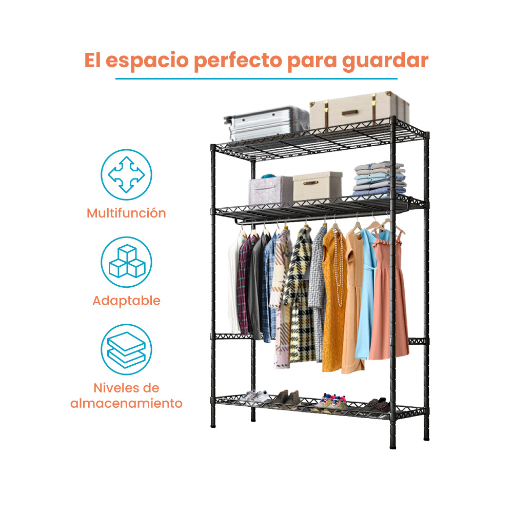 Closet Organizador Armable 9930 Negro - Imagen 4
