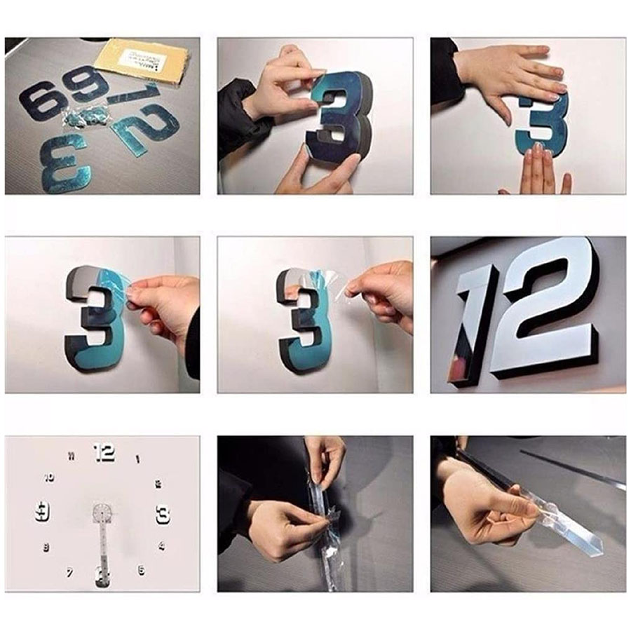 Reloj de Pared Moderno Gigante Hágalo Usted Mismo - Imagen 7