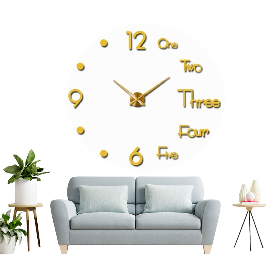 Reloj de Pared Moderno Gigante Hágalo Usted Mismo Números-Letras - Imagen 3