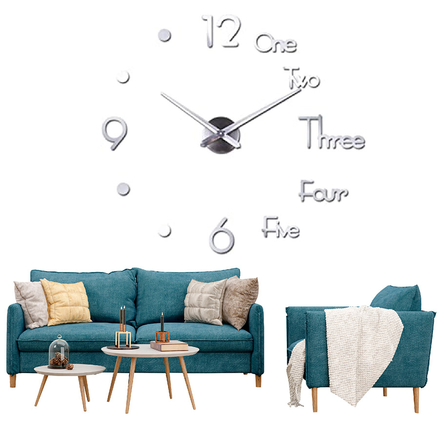 Reloj de Pared Moderno Gigante Hágalo Usted Mismo Números-Letras - Imagen 4