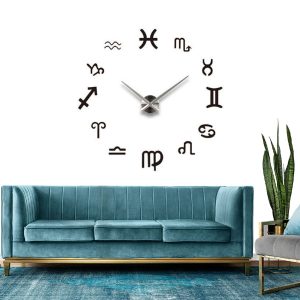 Reloj de Pared Moderno Gigante Hágalo Usted Mismo Signos Zodiacales