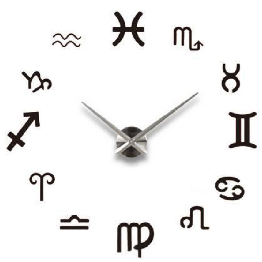 Reloj de Pared Moderno Gigante Hágalo Usted Mismo Signos Zodiacales - Imagen 5