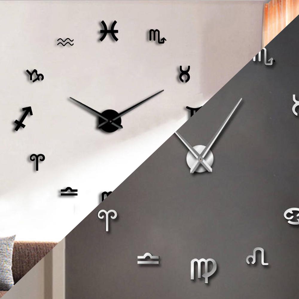 Reloj de Pared Moderno Gigante Hágalo Usted Mismo Signos Zodiacales - Imagen 2
