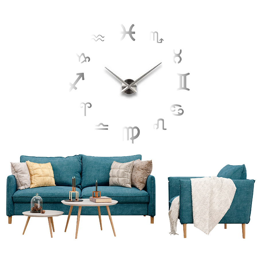Reloj de Pared Moderno Gigante Hágalo Usted Mismo Signos Zodiacales - Imagen 7