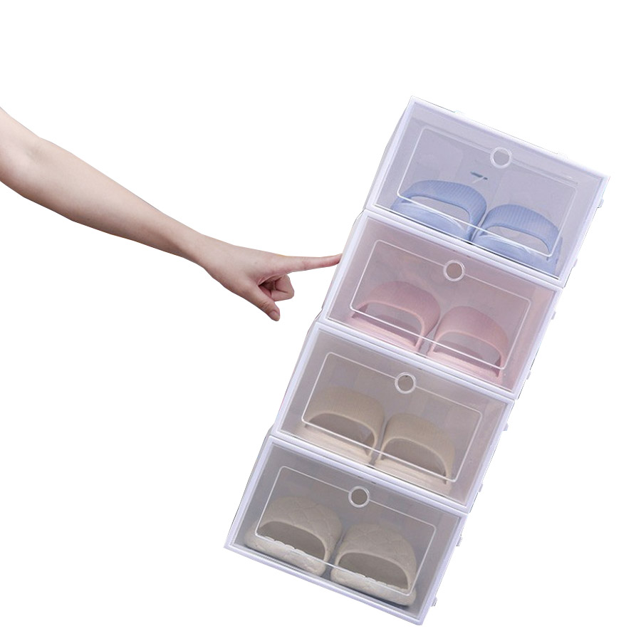 Caja zapatera apilable con tapa de plástico - Imagen 4