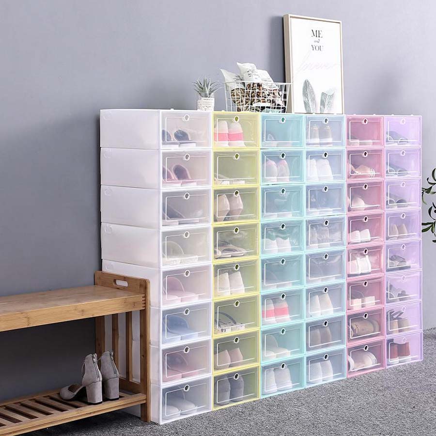 Caja zapatera apilable con tapa de plástico - Imagen 5