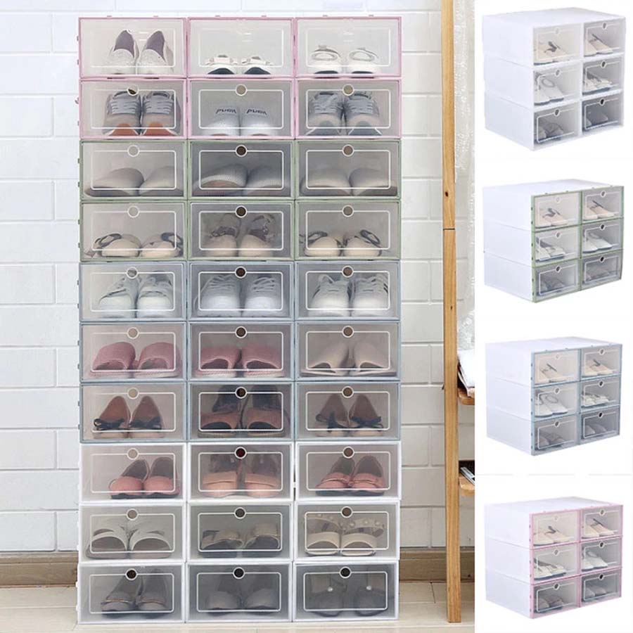 Caja zapatera apilable con tapa de plástico - Imagen 6