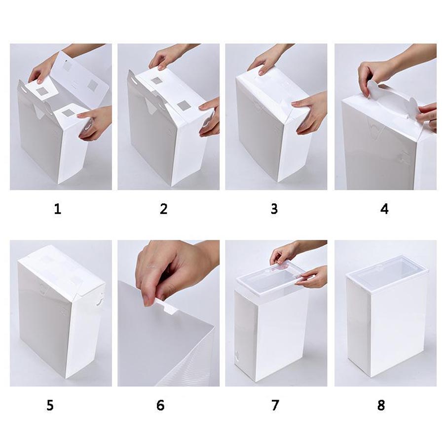 Caja zapatera apilable con tapa de plástico - Imagen 10