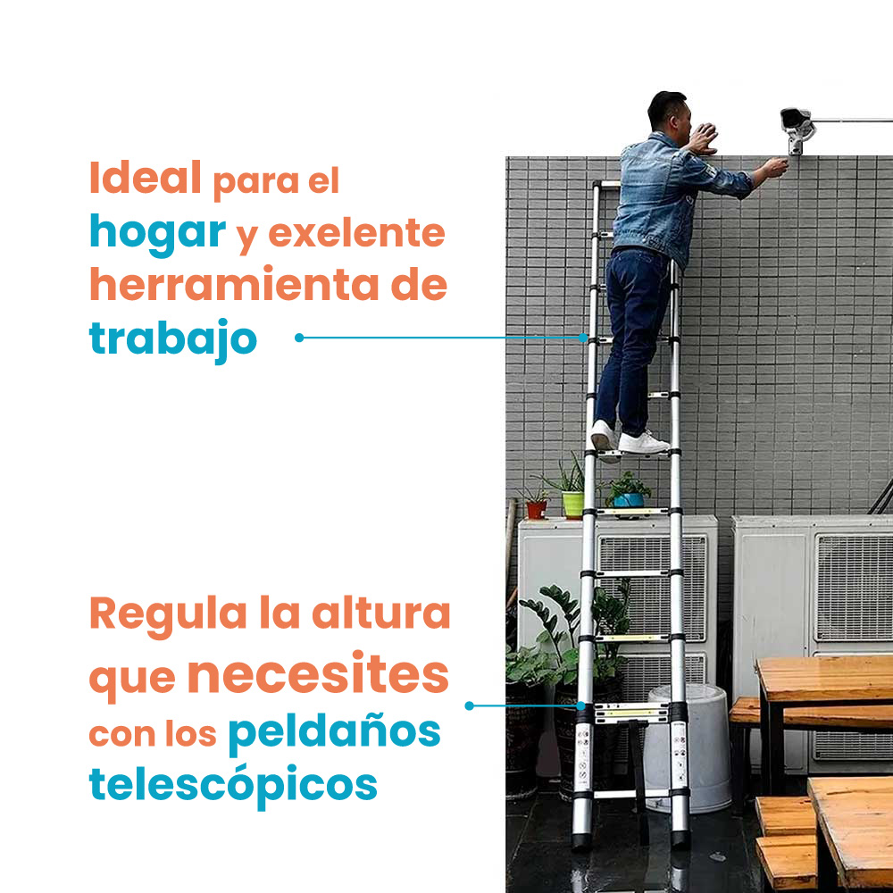 Escalera Retráctil Sencilla de 3.8 metros - Imagen 9