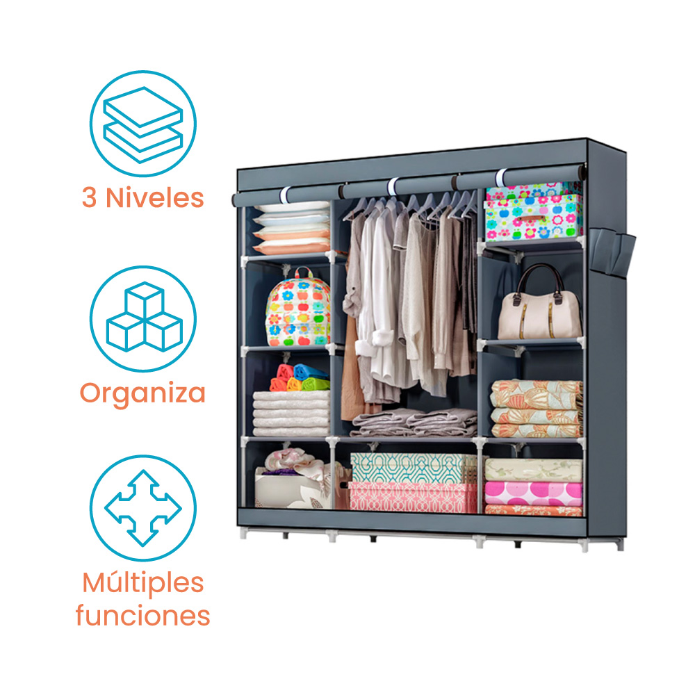 Closet Organizador Armable 1610 Plateado | utilísimo® - Imagen 3