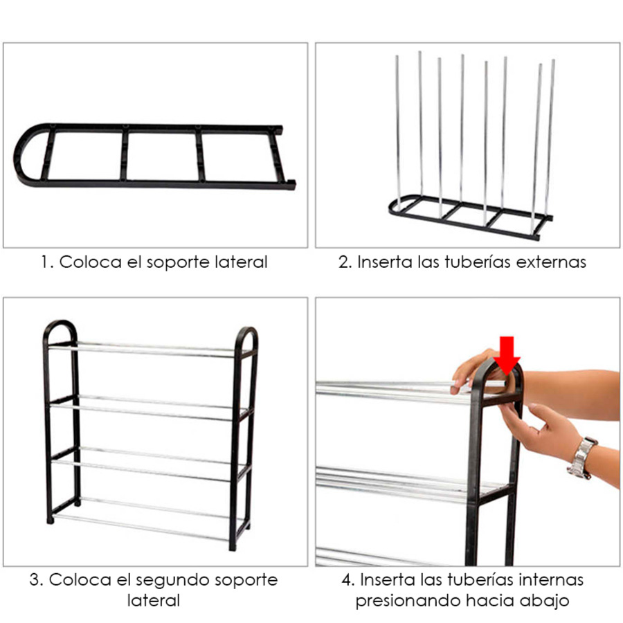 Mueble Zapatero Armable K575 Negro - Imagen 3
