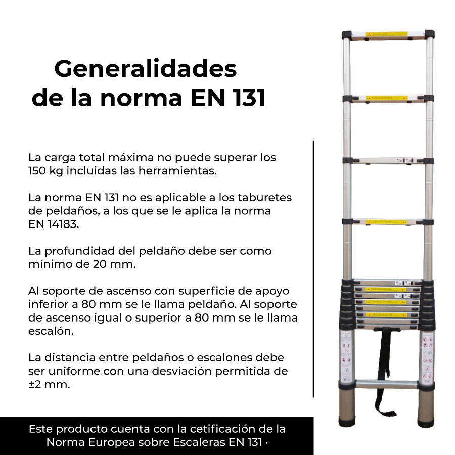 Escalera Retráctil Sencilla de 3.8 metros - Imagen 8