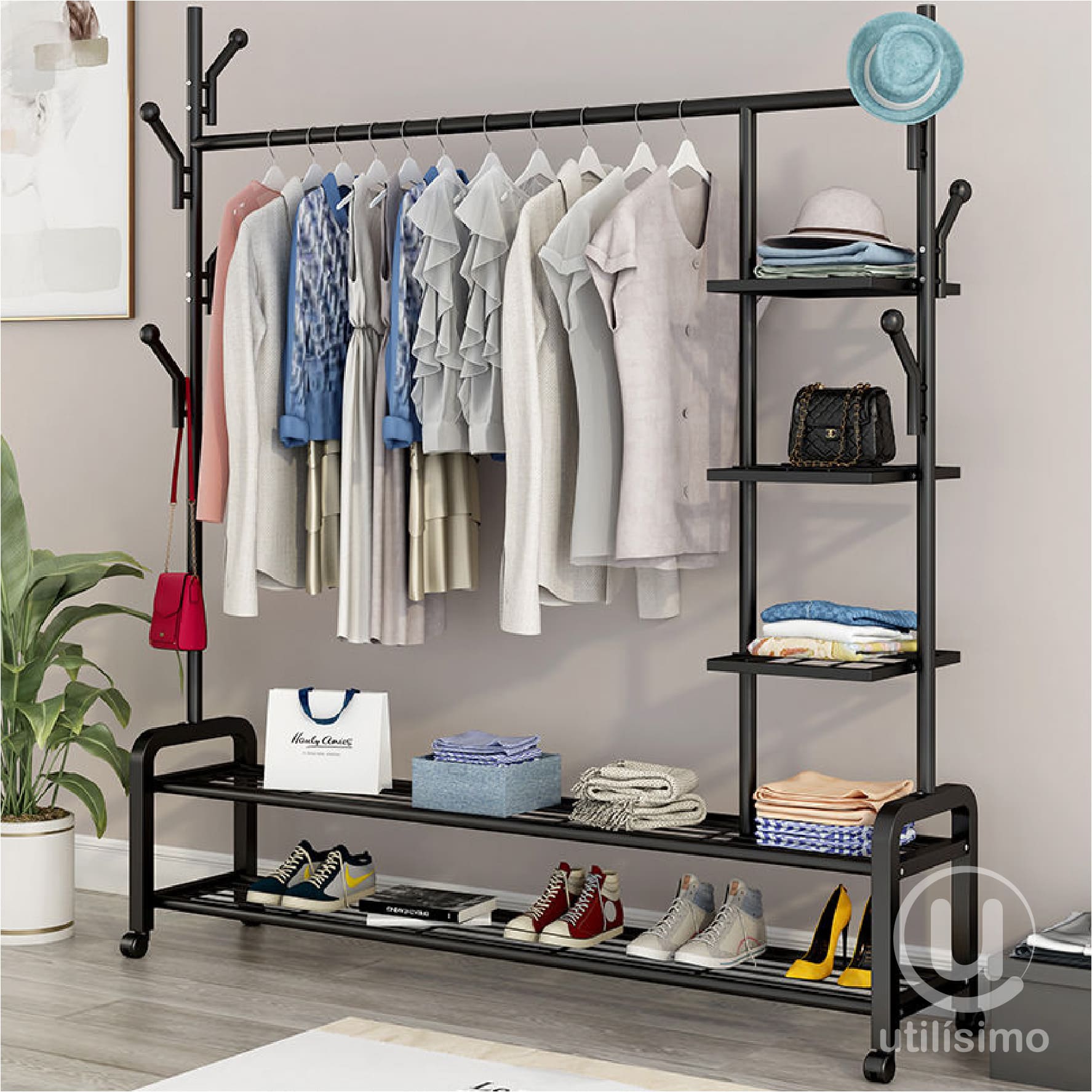 Estante Ropa L1217 Negro | utilísimo® - Imagen 2