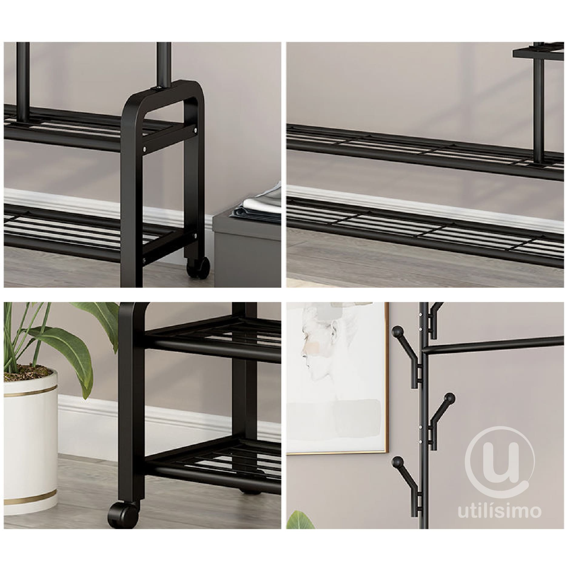Estante Ropa L1217 Negro | utilísimo® - Imagen 5