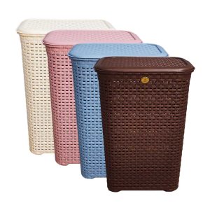 Cesto Tipo Rattan con Tapa La Ardilla | utilísimo®