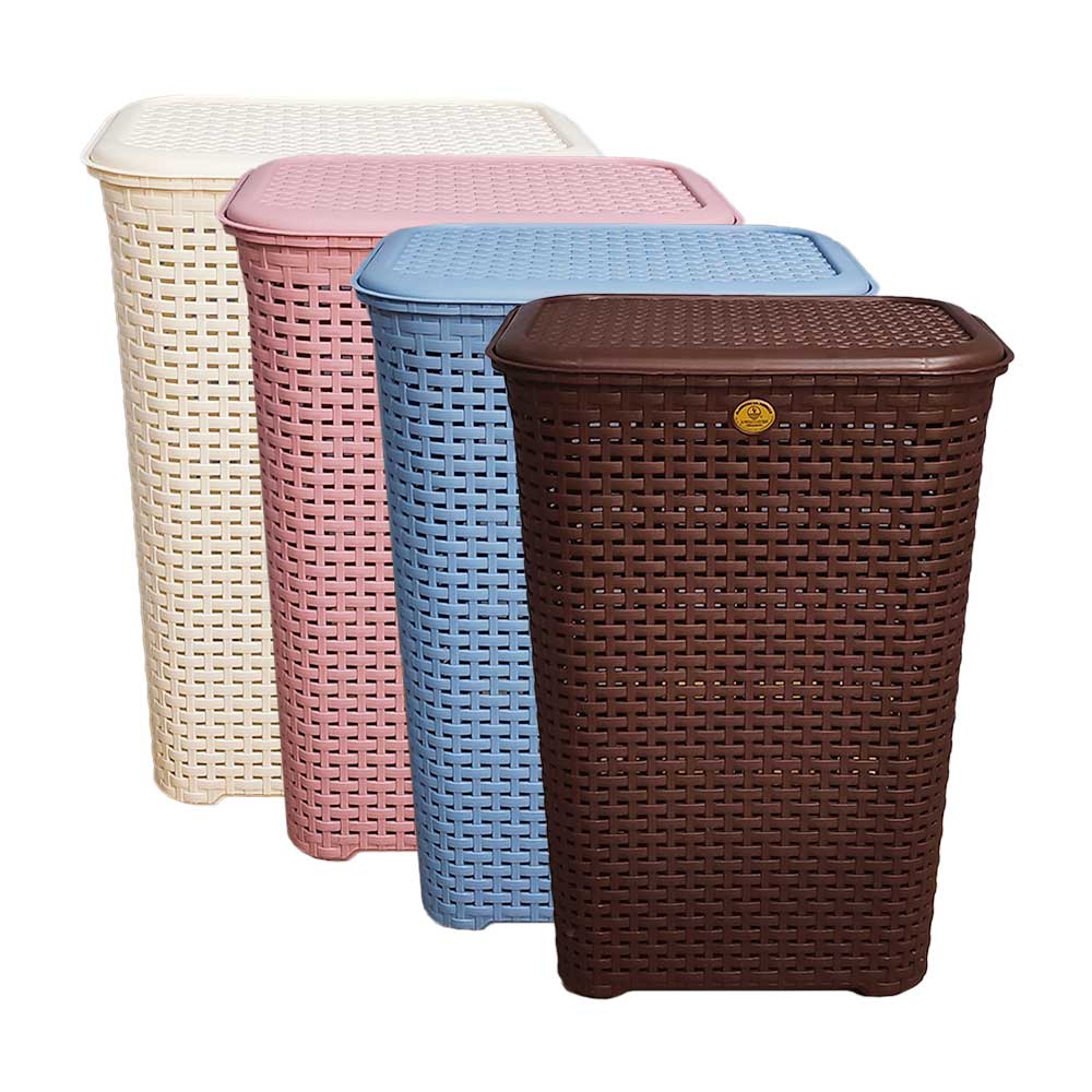 Cesto Tipo Rattan con Tapa La Ardilla | utilísimo®