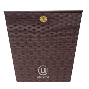 Cesto Papelero Tipo Rattan Cuadrado La Ardilla | utilísimo®