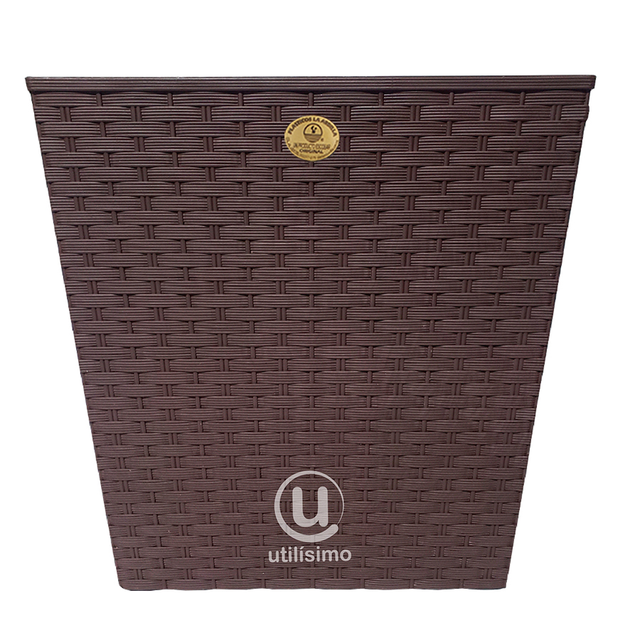 Cesto Papelero Tipo Rattan Cuadrado La Ardilla | utilísimo®