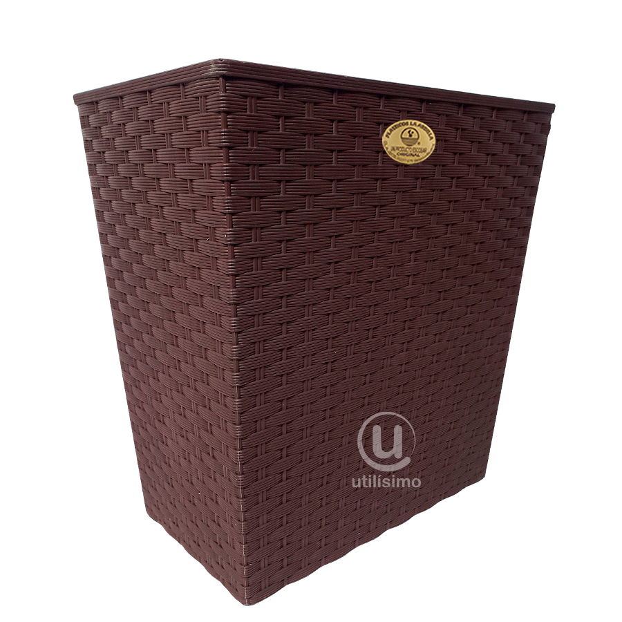 Cesto Papelero Tipo Rattan Cuadrado La Ardilla | utilísimo® - Imagen 2