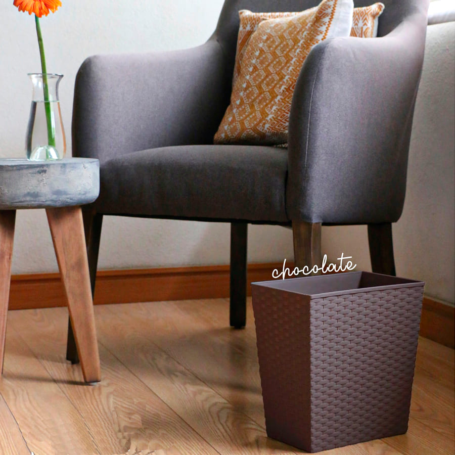Cesto Papelero Tipo Rattan Cuadrado La Ardilla | utilísimo® - Imagen 9