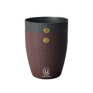 Cesto Papelero Tipo Rattan Redondo La Ardilla | utilísimo®