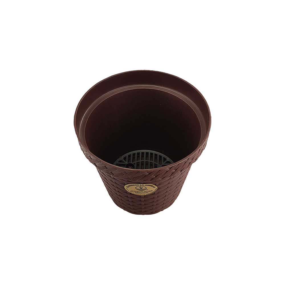 MACETA TIPO RATTAN REDONDA D12 LA ARDILLA | utilísimo® - Imagen 5