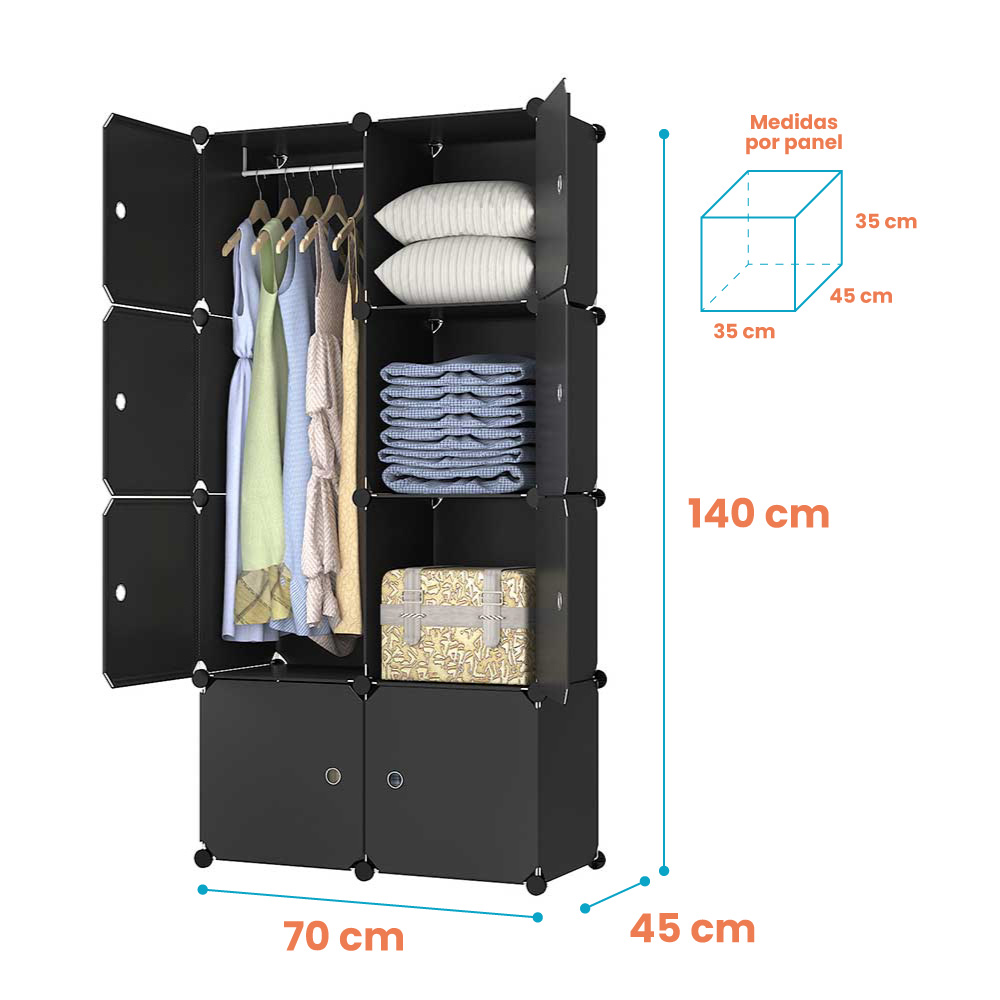 Ropero organizador plástico mueble modular - Imagen 4