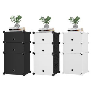 Buró plástico de tres niveles mueble modular