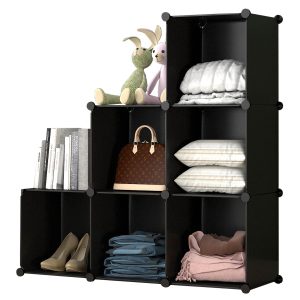 Juguetero organizador plástico 6 cubos mueble modular