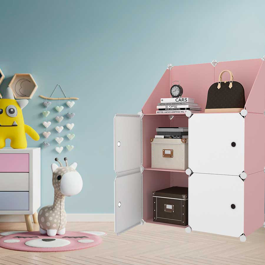 Gabinete organizador plástico 4 cubos mueble modular - Imagen 6