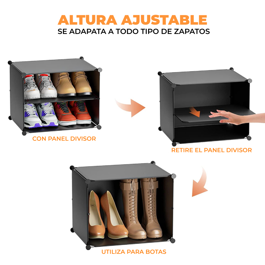 Zapatero organizador plástico 12 pares mueble modular - Imagen 6