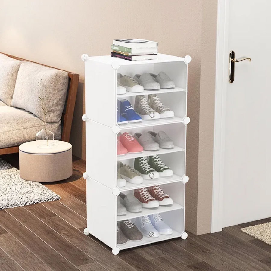 Zapatero organizador plástico 12 pares mueble modular - Imagen 7