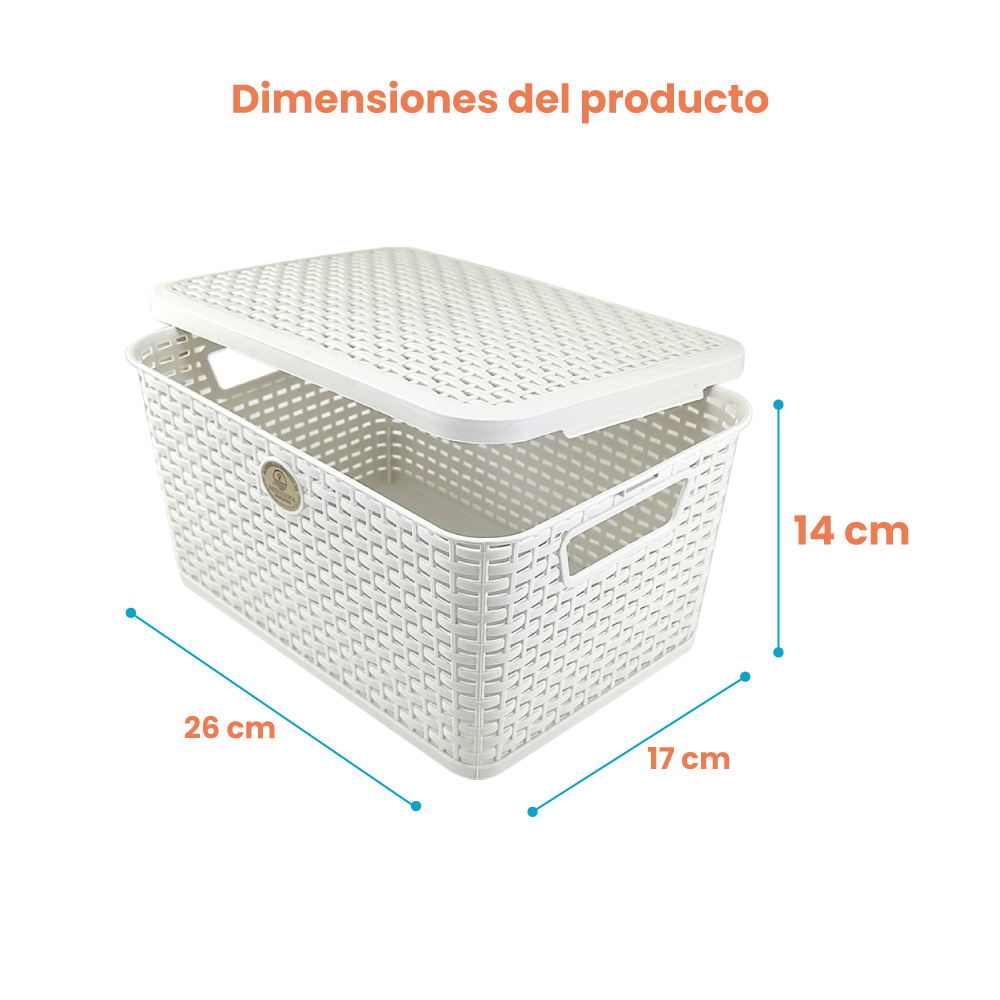 Caja CH Tipo Rattan con Tapa La Ardilla | utilisimo® - Imagen 6