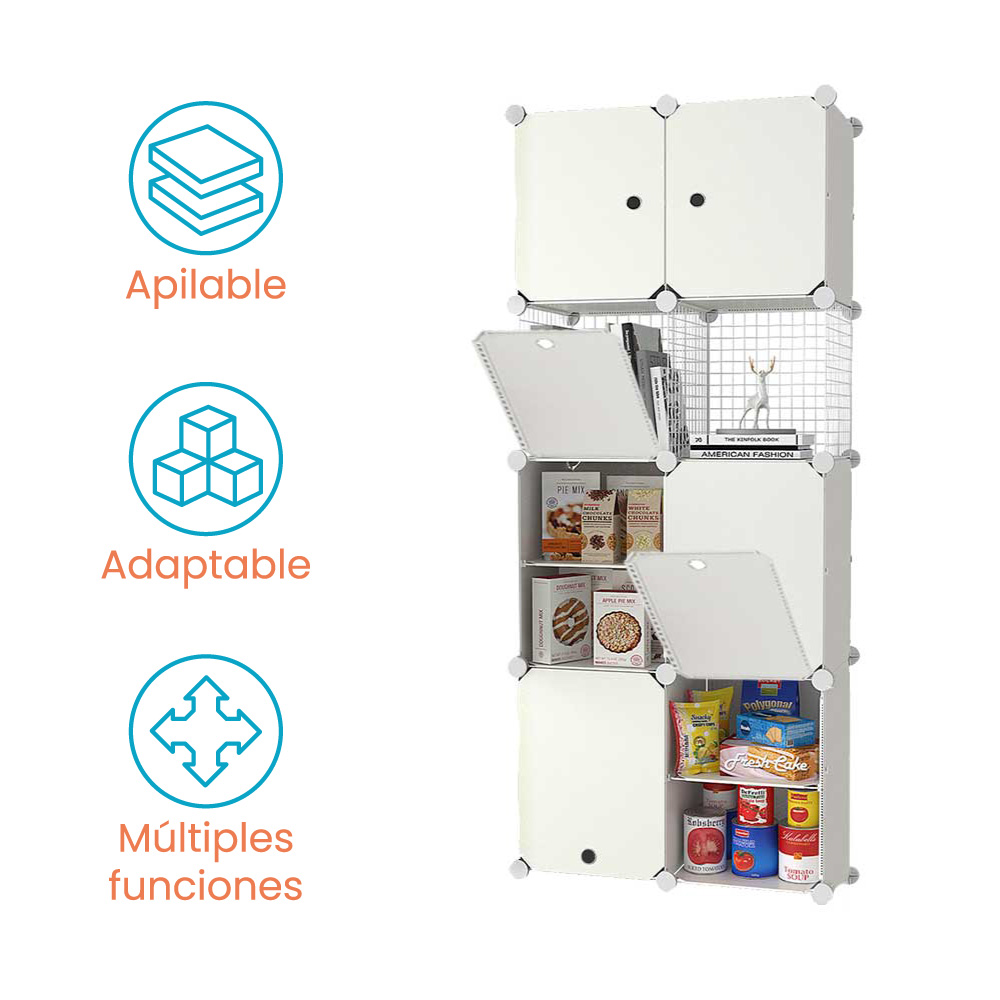 Gabinete Organizador Plástico Metálico 8 cubos | Utilísimo® - Imagen 7