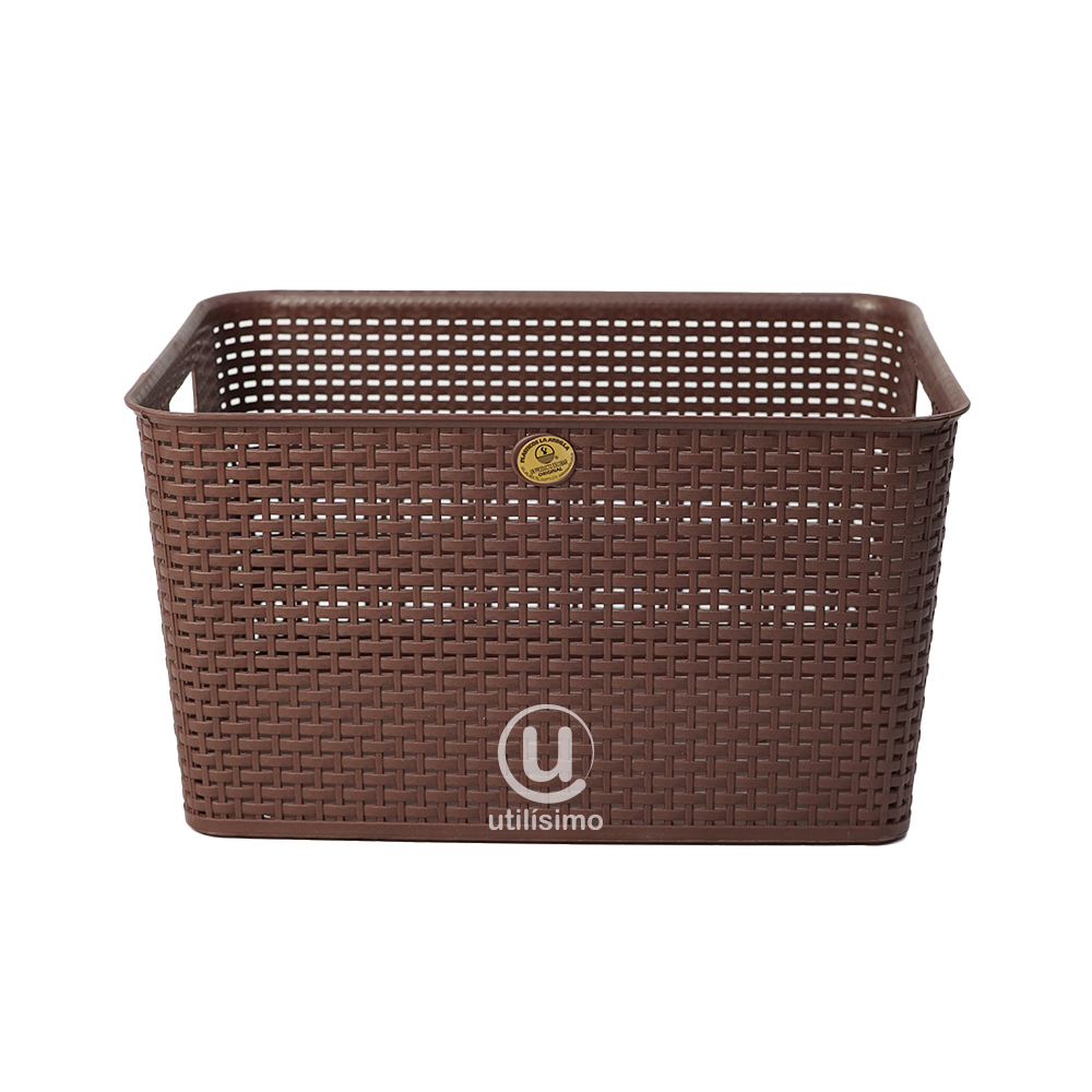 Canasta Rattan Mediana con Tapa | Utilisimo® - Imagen 4