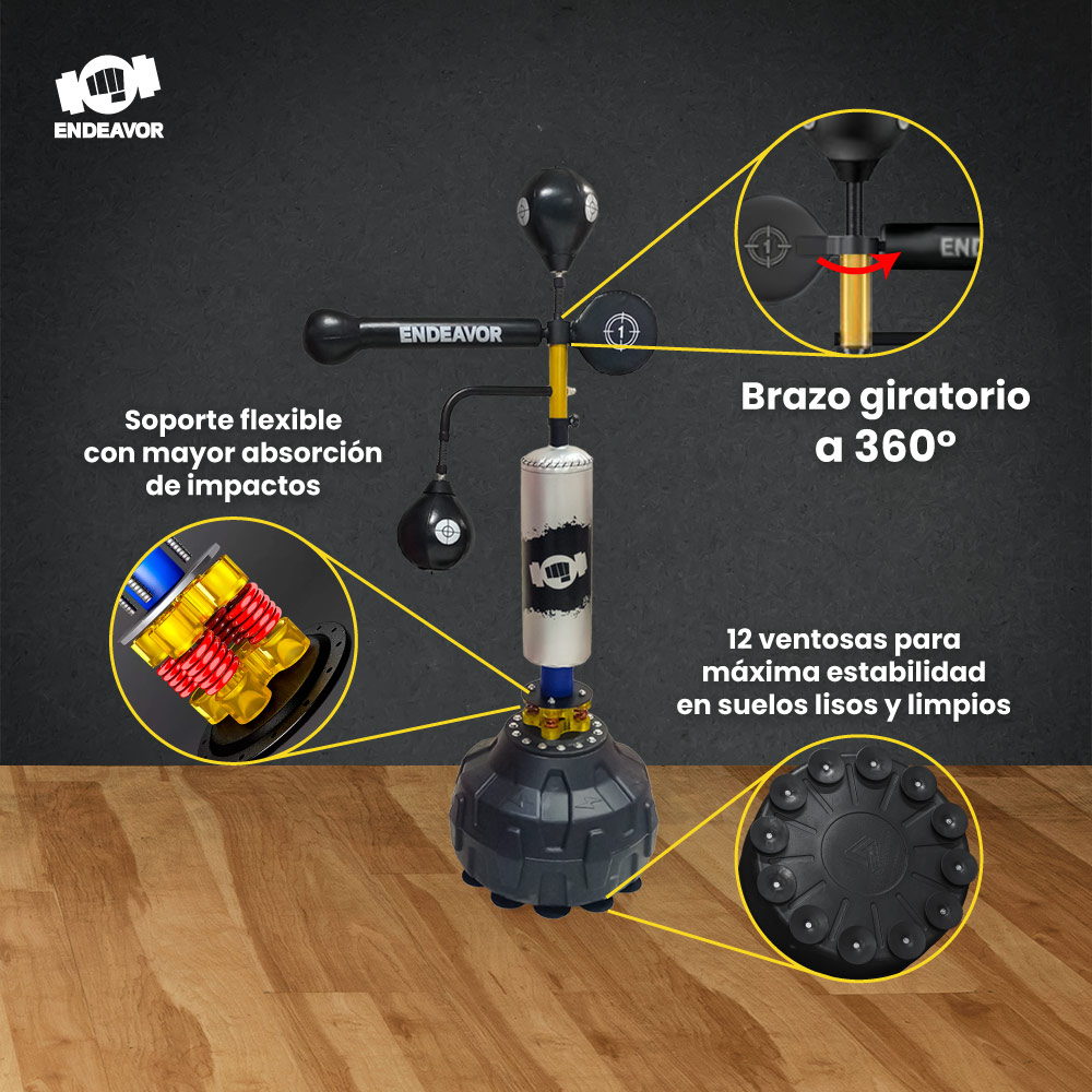 Costal de piso boxeo multiobjetivo brazo 360 y peras - ENDEAVOR - Imagen 7