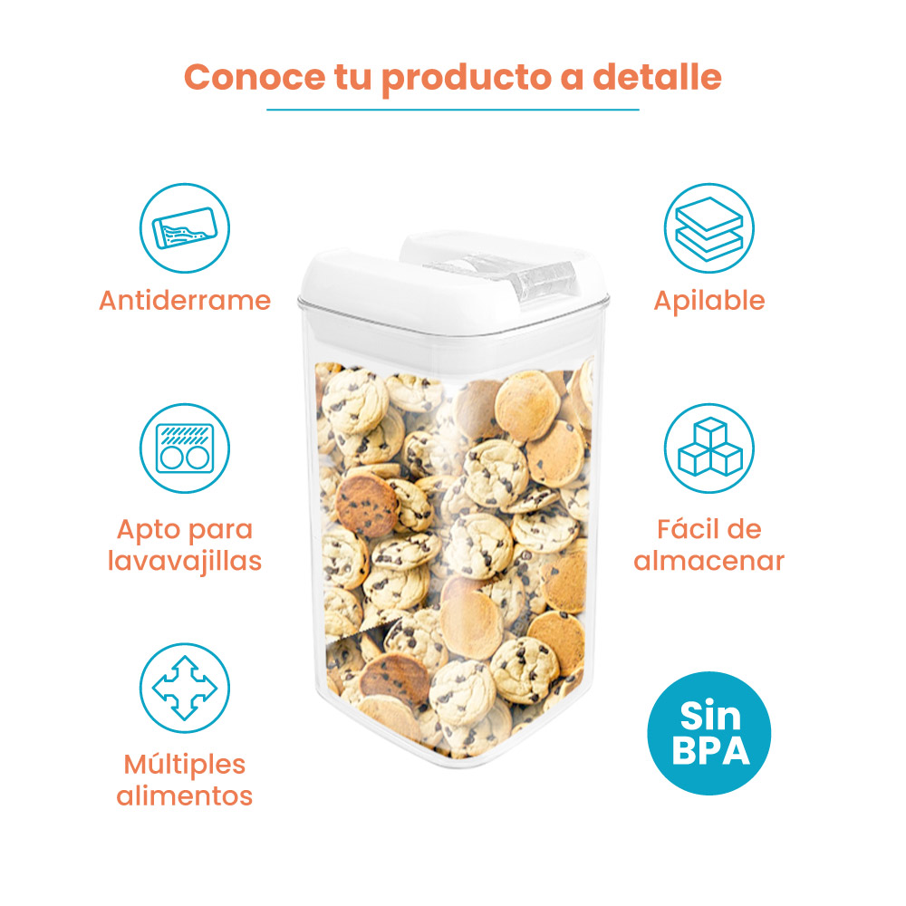 Contenedor Almacenamiento para Alimentos 1.2 lts - Imagen 5