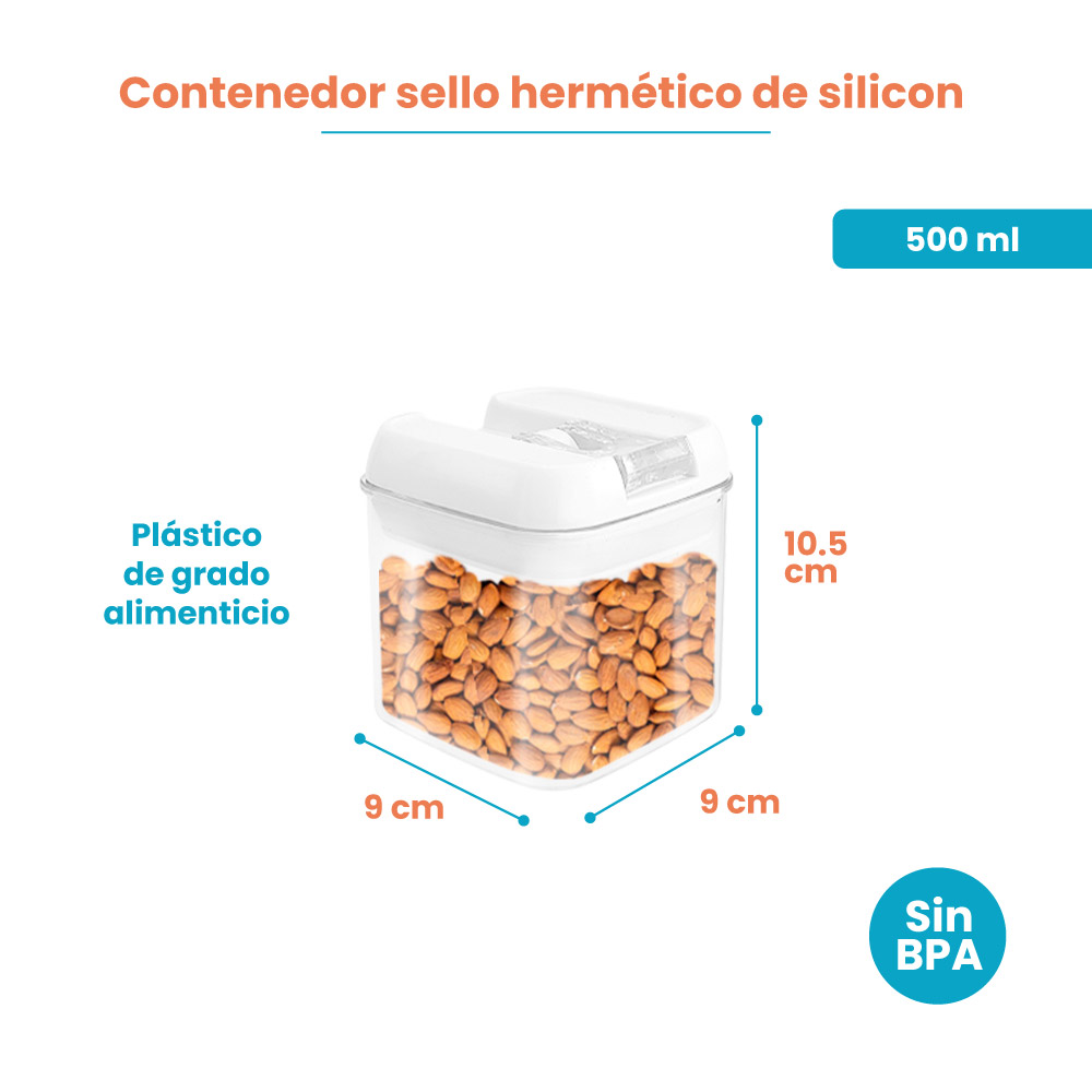 Contenedor Almacenamiento para Alimentos 500 ml - Imagen 3