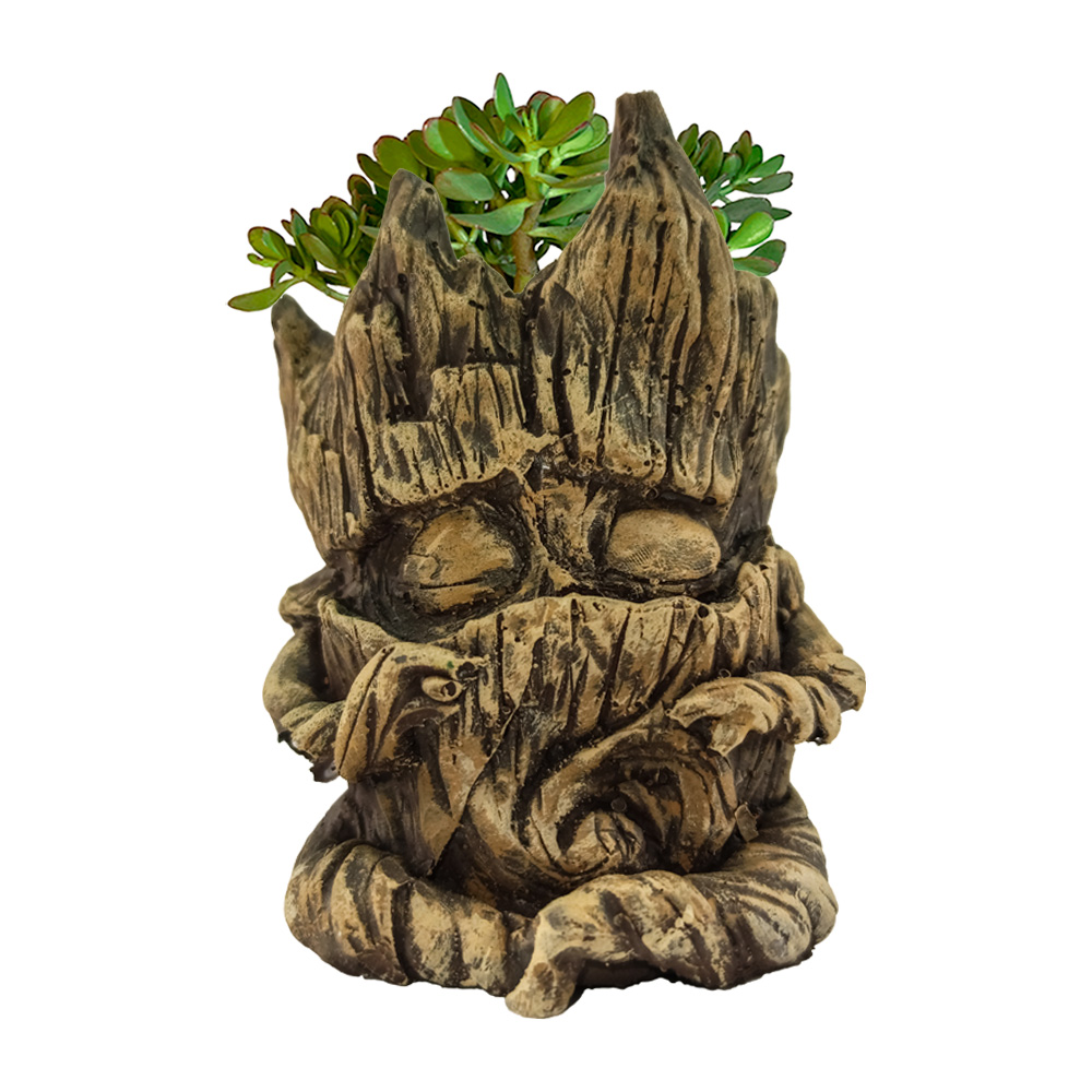 Maceta Artesanal Decorativa Animales Místicos Resina - Imagen 4