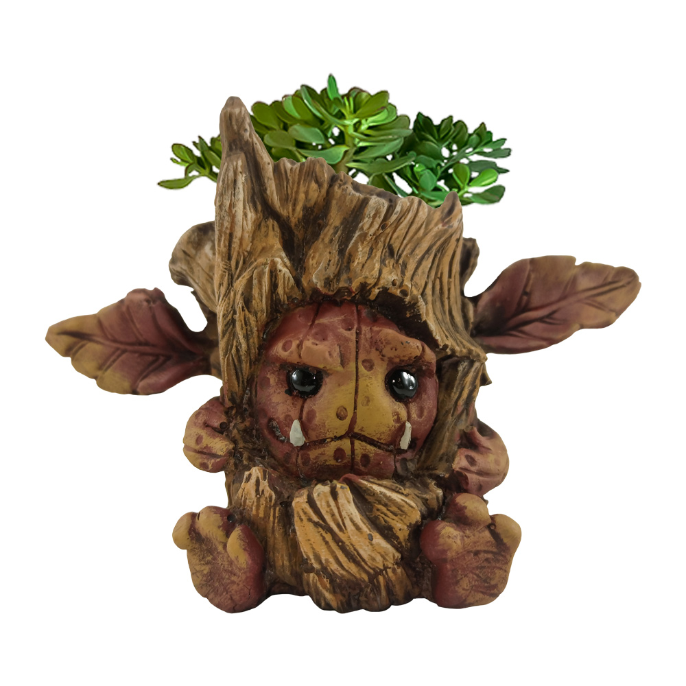 Maceta Artesanal Decorativa Animales Místicos Resina - Imagen 3