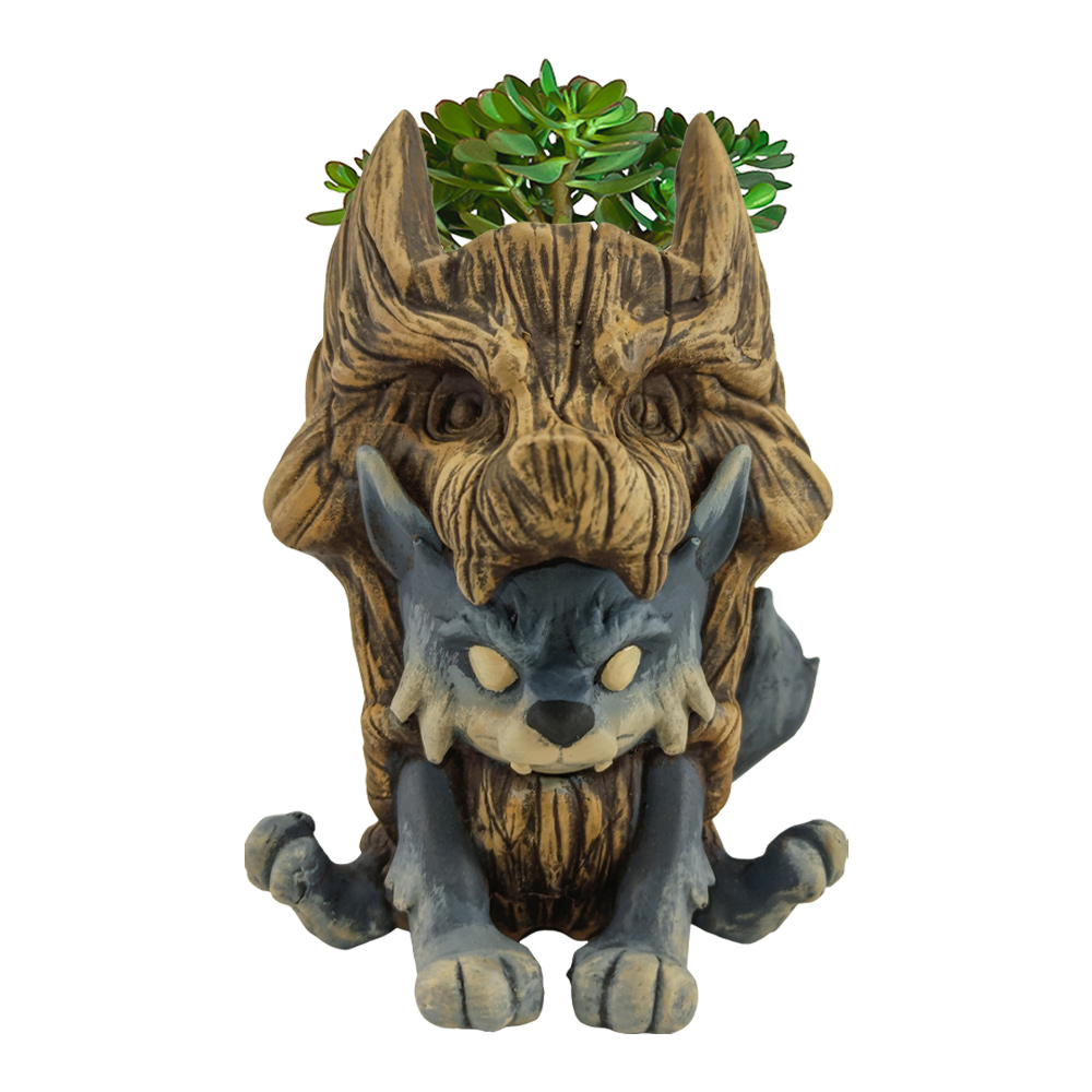 Maceta Artesanal Decorativa Personajes Místicos Kibales - Imagen 5
