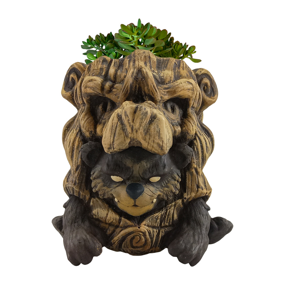 Maceta Artesanal Decorativa Personajes Místicos Kibales - Imagen 4