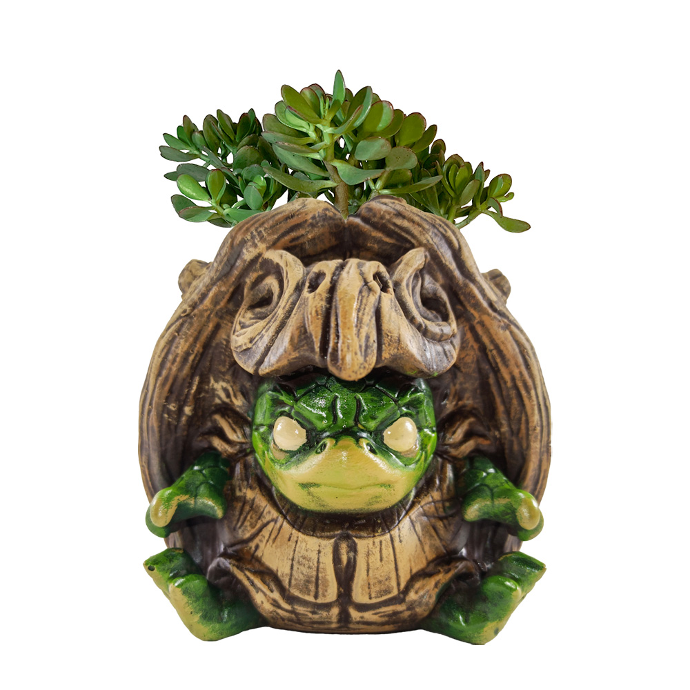 Maceta Artesanal Decorativa Personajes Místicos Kibales - Imagen 2