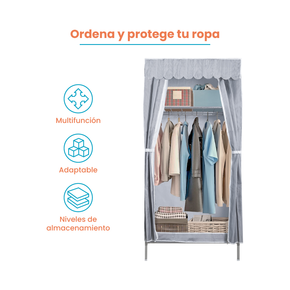 Rack Organizador Metálico con Perchero - Imagen 6