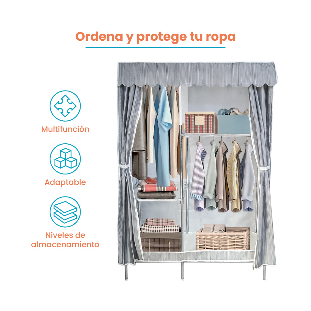 Rack Organizador Metálico con Perchero - Imagen 7