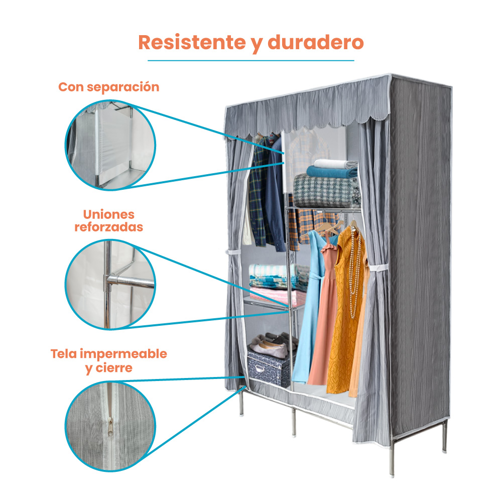 Rack Organizador Metálico con Perchero - Imagen 6