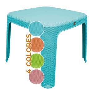 Mesa Infantil Plástico Estilo Rattan | Utilísimo®