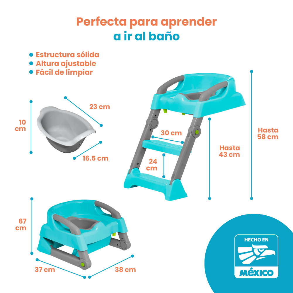 Baño Entrenador Escalera para Niños Bacinica 2 en 1 - Imagen 7